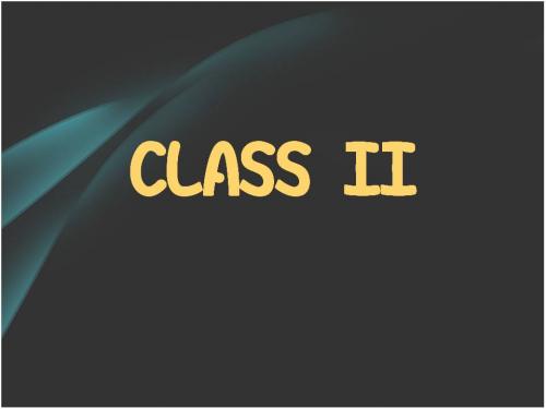 CLASS II--ɤ&v